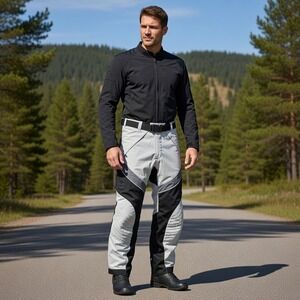 Moose Racing USA Men's Motocross Motorcycle Gray Black Pants Size 32